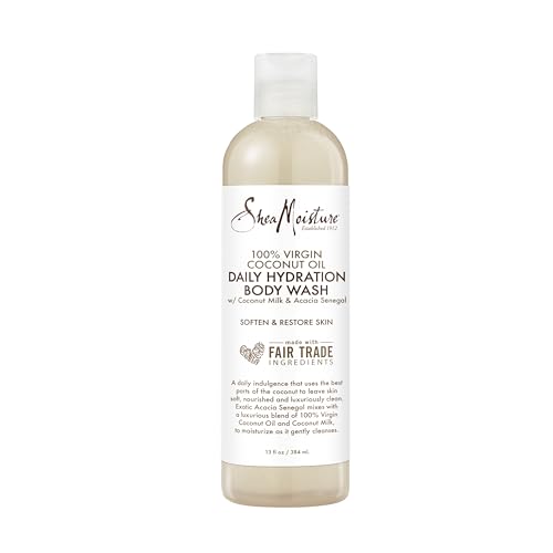SheaMoisture Daily Hydration Body Wash 100% Virgin Coconut Oil Cleanser for All Skin Types Skin Care to Soften & Restore Skin 13 oz by Shea Moisture - Used condition - US$10.61