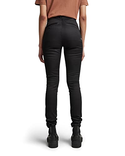 Miniatura 2 de G-Star Para Mujer Pantalones Chinos Weld High Skinny, Negro Dk Black D19141-C105-6484 , 27w 32l