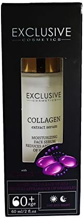 Exclusive Cosmetics Collagen Extract, hyaluronic acid Moisturizing Face Serum 60+ age. Day/Night 2 FL OZ