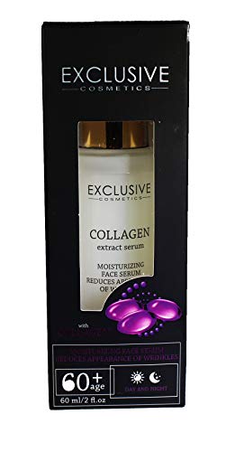 Exclusive Cosmetics Collagen Extract, hyaluronic acid Moisturizing Face Serum 60+ age. Day/Night 2 FL OZ