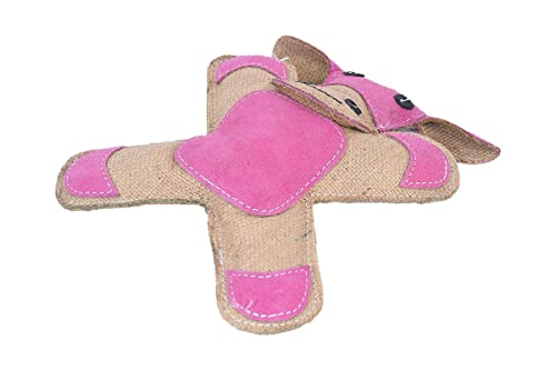 Crazy Tails Cow Shaped Dog Squeak Toy Jute Suede Leather With Cotton Filling Durable Squeaky Knottie, Dog Toy, Great Dog Toys For Aggressive Chewers #TOP4