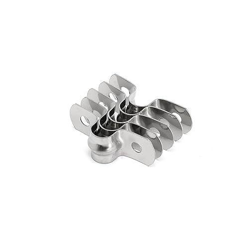 Image of 25Pcs M8 304 Stainless Steel Rigid Pipe Strap Two Hole Cable Strap u Bracket Pipe Clamps Heavy Duty Pipe Fasten Holder for Tube, Pipe or Wire Cord Installation (25, 8MM(5 /16 inch ))