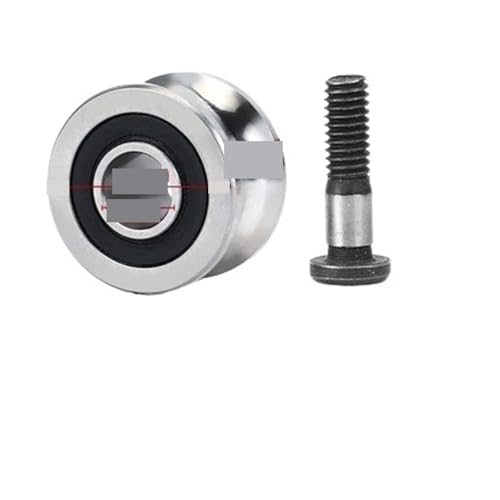 JWLINRKS Lote de 5 rodamientos de polea CNC T16.5 de 5 mm TU22 y 8 mm con Ranura en V/U, T22 U22, 8 x 22,5 x 14,5 x 13,5 mm, rodamiento de Bolas con Ranura en V TU-22.