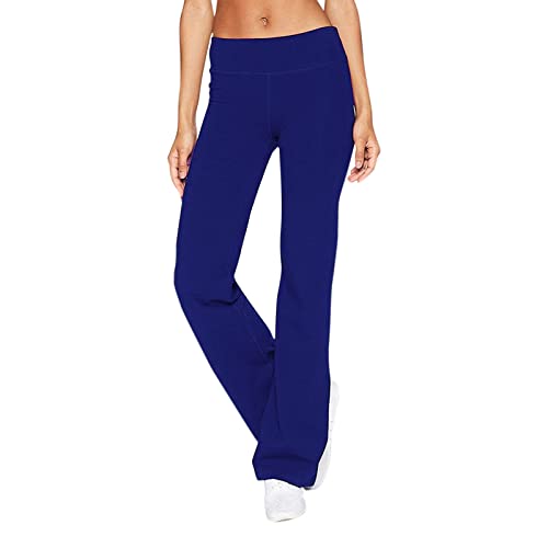 Deportes Sólidos Pantalones Mujeres Caderas Anchas Pantalones Casual con Pierna Fina Lose Yoga Color Pantalones De Yoga Leggings Mujer Con Funda, azul, L Cover