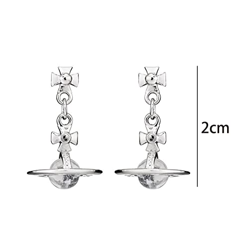 Silver Saturn Earrings for Women Saturn Planet Earrings Punk Space Earrings Saturn Jewelry Gifts for Women2