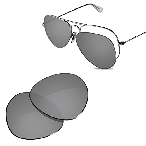 Verres de rechange pour Ray-Ban RB3025-55 polarisés miroir argent