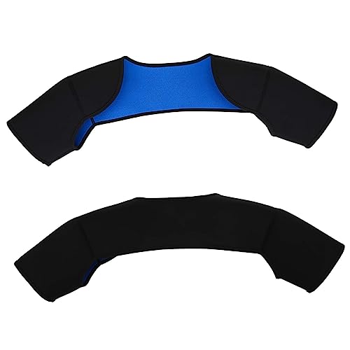 EXAOMBLE Sbr Double Shoulder Pad for Outdoor Sports Comfortable Breathable Warm Cover for Mountaineering Xl Black for Injury Relief All-day Wear