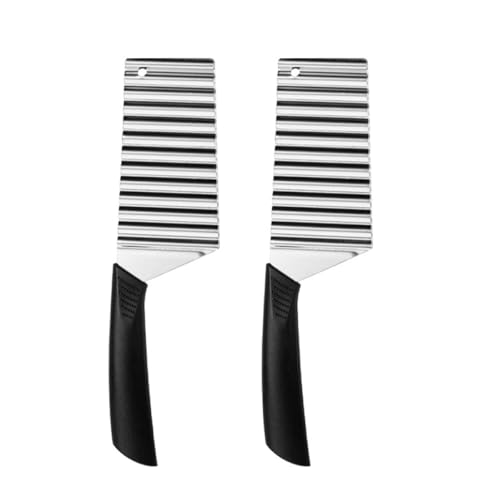 Cortadora de papas ondulada de acero inoxidable Mikikit 2 piezas miniatura 1