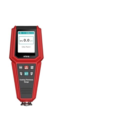 Medidor de grosor de recubrimiento HT616 para automóvil 0-1500UM, probador de pintura para medición y almacenamiento de datos de calibración miniatura 1