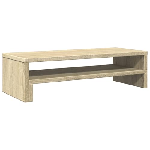 vidaXL Soporte de Pantalla Madera ingeniería Roble Sonoma 54x22x15 cm, Elevador para Monitor, Soporte para Monitor de computadora, Soporte para Elevador de Monitor