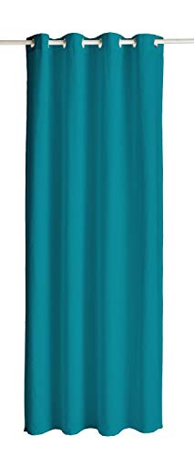 Today 257415 Rideau à œillets Coton Mer du Sud/Bleu 140 x 250 cm