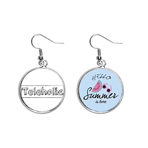 Pendientes de sandía elegantes con acabado refinado moda palabra teleholic