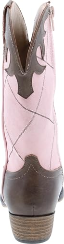 Ebony-4 Girl's Kids Western Embroidered Mid Calf Cowgirl Block Heel Boots4