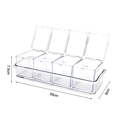 NEUSID Set di 4 contenitori per condimenti