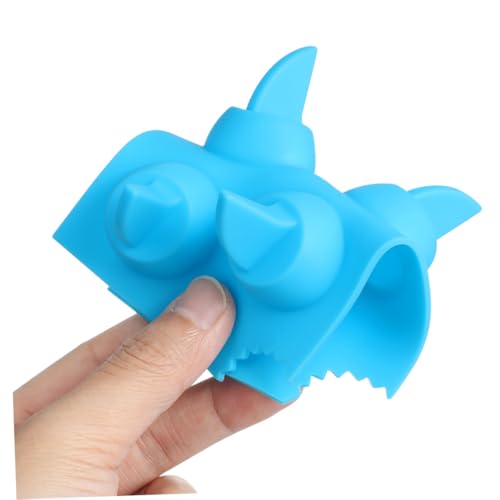 Molde de silicona para cubitos de hielo alveolo aleta de tiburón 3 pzas miniatura 3