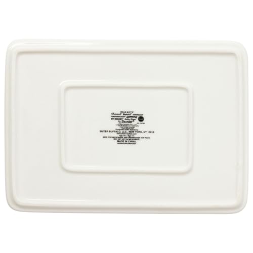 Image of Silver Buffalo Sanrio Hello Kitty and Friends Badtz-Maru, My Melody, Pompompuring, Cinnamoroll, Keroppi, Tuxedo Sam, and Chococat Ceramic Sushi Set with Dipping Sauce Dish and Matching Chopsticks