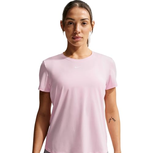 T-shirt Sport Femme Nike One Classic Dri-Fit Rose Taille L