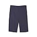 French Toast Boys' Adjustable Waist Twill Flat Front Short, Navy, 5