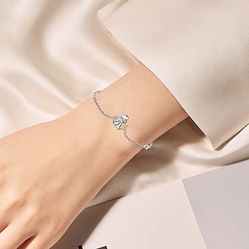 JUSTKIDSTOY Bracelet for Women Girls 925 Sterling Silver Cute Animal Adjustable Bracelet Animal Jewelry Brithday Gift for Animal Lover3