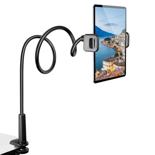 Czemo Tablet Halterung Handy Halter Tablet Ständer Tisch360°Flexible für iPad mini, Galaxy Tabs, 4-11 Zoll Handys und Tablets, Schwarz 80cm
