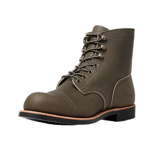 Red Wing Shoes Heritage Iron Ranger #8078 Men's 6-Inch Boot, Full Grain Leather, Vibram 430 Mini-Lug Outsole, Alpine, 10.5 Medium (D)