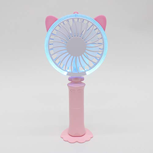 Amazon.co.jp : イトウ 携帯扇風機 ピンク 約 210x98x37mm CAT FAN