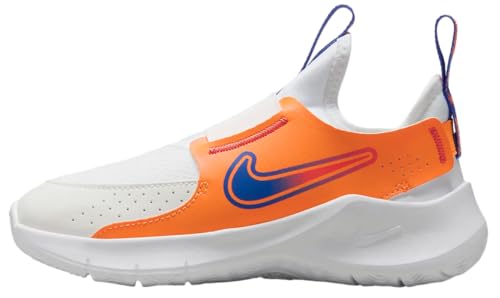 Nike Flex Runner 3 Kids Road Running Shoes, White/Orange/Astronomy Blue