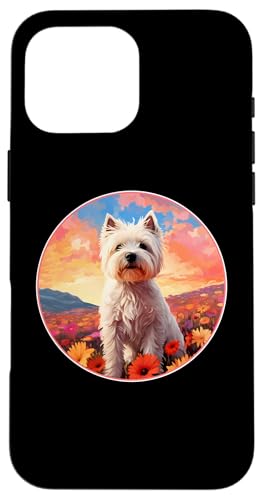 Cute Westie �t���[���� �E�G�X�g �n�C�����h �e���A �}�E���e�� �T���Z�b�g �� �X�}�z�P�[�X iPhone 16 Pro Max �p