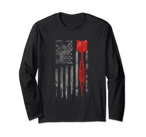 Retro American Flags Darts Long Sleeve T-Shirt