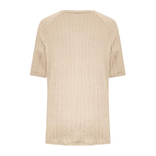 Women Summer Tops y2k Casual Solid Round Neck Pullover Loose Fashion Short Sleeve Elegant Dressy Business Tunic Blouse Print