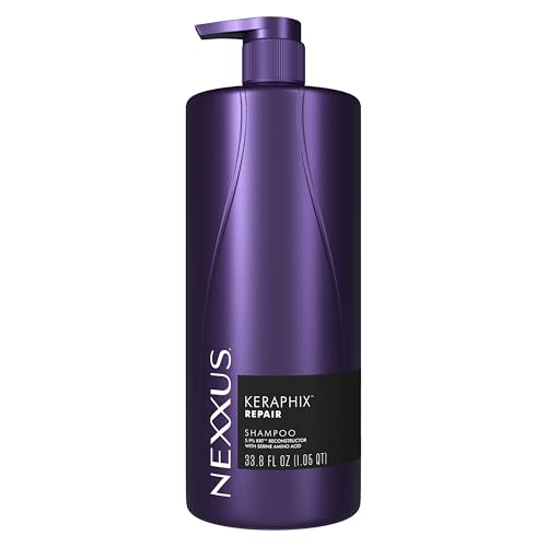 Nexxus Keraphix Shampoo With ProteinFusion for Damaged Hair Keratin Protein, Black Rice,