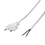 open ended Kabel gemäß H03VV-F Querschnitt: 2x 0,75 mm²