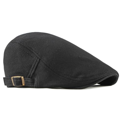 Image of Quanhaigou Men's Cotton Flat Ivy Gatsby Newsboy Driving Hat Adjustable Irish Cabbie Ivy Driving Hunting Cap