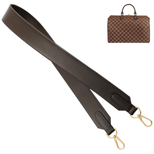 jiesinlov Vachetta Leather wide Straps Crossbody Replacement Bag Shoulder Strap for Neverful Graceful Speedy25 30 35 Tote Handbag Wide shoulder straps(Coffee-115)