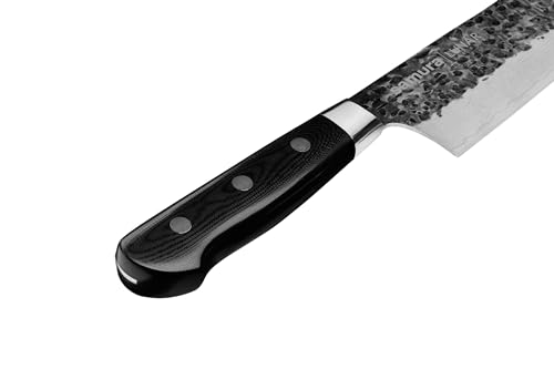 Couteau Santoku Samura PRO-S Lunar 180 mm anti-adhérence pour couper sans effort - 5