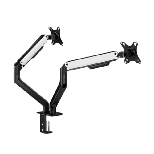 Support de moniteur 2 en 1 au design moderne bicolore noir et blanc