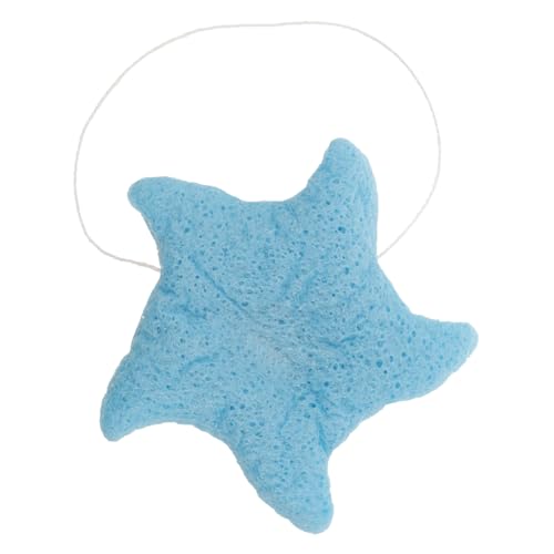 Veemoon Esponja de Baño para Niña Forma de Estrella de Mar Esponja Exfoliante Suave para Piel Delicada Ligera y Portátil para Cuidado Infantil y Viajes