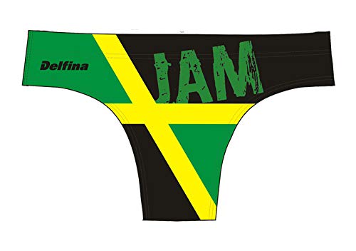 Delfina Fun Suit Men’s Swim Briefs for Water Polo, Jamaica3