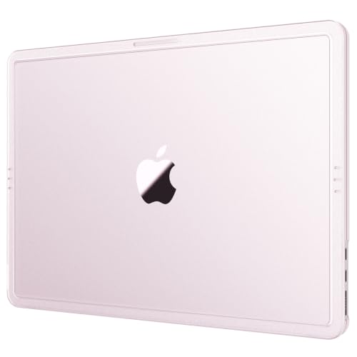 Image of Soonjet Compatible with MacBook Air 13 inch Case M5 M4 M3 M2 2026 2025-2022, Release Model A3449 A3240 A3113 A2681, [Barely-There Pink] Hard Shell Laptop Cover for MacBook Air 13.6 inch - Pink Clear