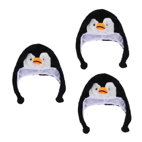 Chapeau d'hiver original pingouin jaune extensible contre le froid