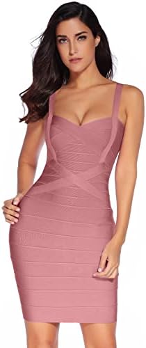 meilun Women's Celebrity Bandage Bodycon Dress Strap Party Pencil Dress