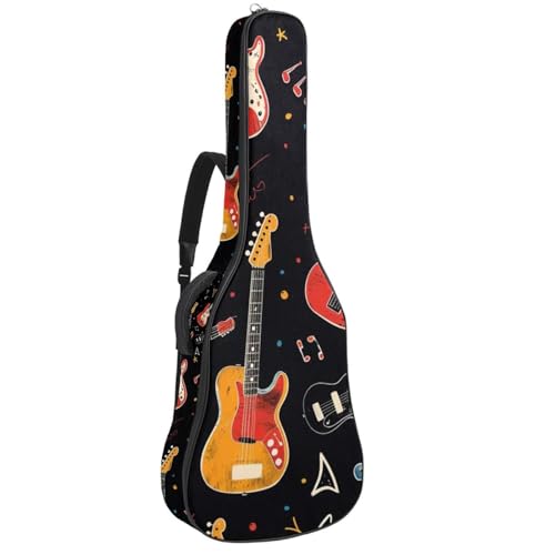 Housse guitare acoustique 109 cm en tissu Oxford imperméable avec poches