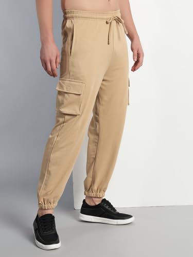 Image of Q - RIOUS Men Cargo || Men Cargo Pants || Men Cargo Pants Cotton || Cargos for Men, Black, 28