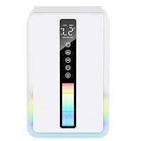 Dual-Core Motor Dehumidifier with Auto Humidity Control, 48-Hours Timer Auto Off & Defrost, LED Lights, Damp and Mould Resistance, 2500ML Dehumidifiers for Home, Office, Bedroom, Bathroom, Basement