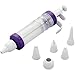 Wilton Dessert Decorator - The Kit Includes a Plunger-Style Tool, 2 Couplers, 1 Fill Tip, 4 Decorating Tips, Plastic, White & Purple