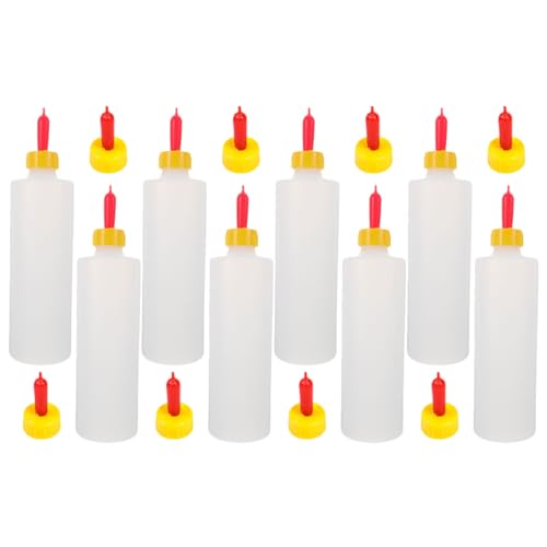 Biberon à lait pour bétail 400 ml avec tétines courtes anti-morsure x8