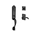 Baldwin SCKODXARCRRSR481 Reserve Single Cylinder Handleset Kodiak x Arch with Rustic Square Rose in Dark Bronze Finish Right Hand