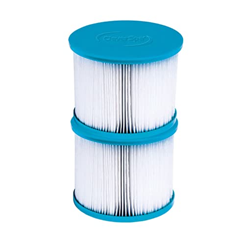 CleverSpa 8106 Water Filter Pack Compatible for Use with All CleverSpa Hot Tubs Easy-to-Install and Simple-to-Maintain 17.1 cm x 10 cm x 9.8 cm (White and Light Blue)