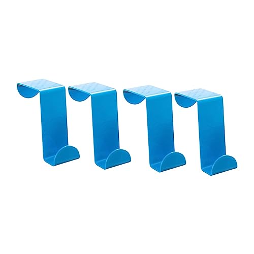 NAMOARLY 8 Pcs Key Hanger Coat Hook Door Back Style Hook Stainless Steel Hook Door Back Hooks Clothing Hanger Blue