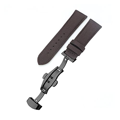 Correa de lona de 24mm con cuero sándwich para el estilo urbano diario